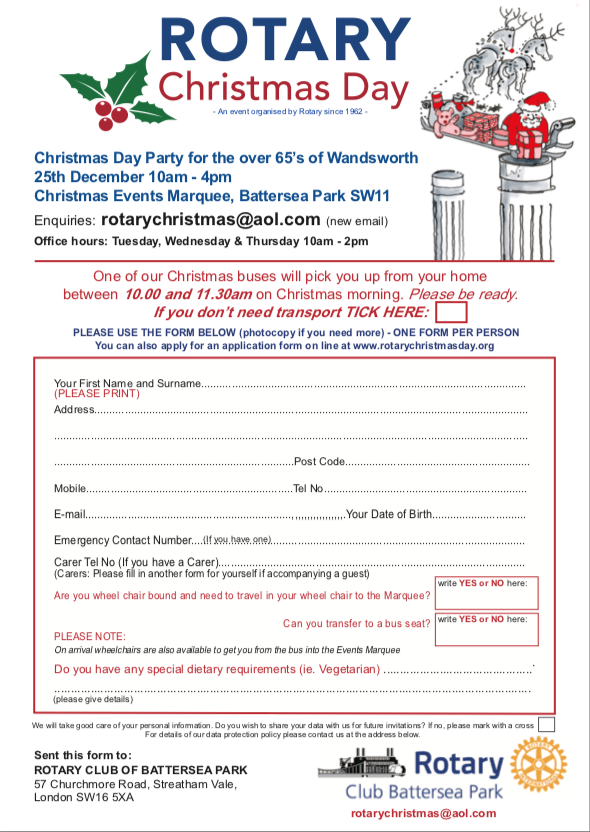 Rotary Christmas Day Guests
